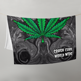 Cough Club Leaf Black Smoke Throw