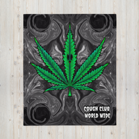 Cough Club Leaf Black Smoke Throw