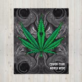 Cough Club Leaf Black Smoke Throw