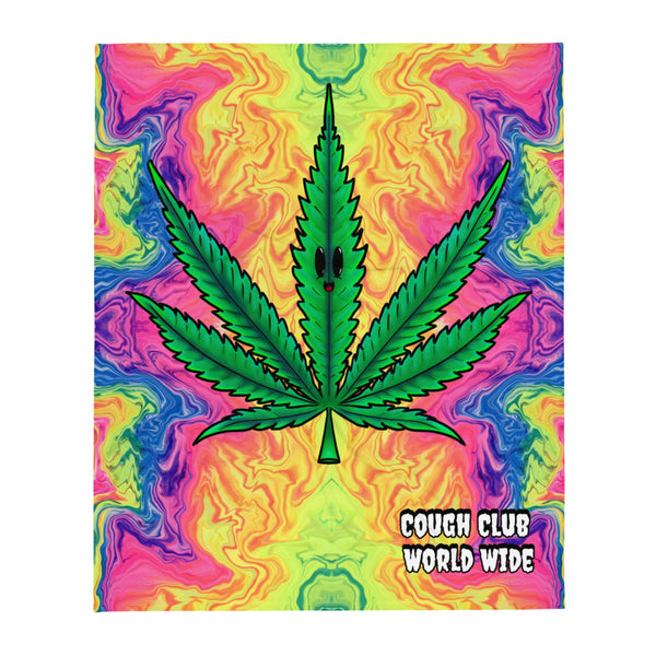 Cough Club Leaf ThaiStick-Dye Throw