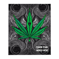 Cough Club Leaf Black Smoke Throw